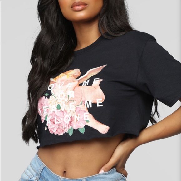 Fashion Nova Love Me Or Leave Me Crop Top - Picture 1 of 3